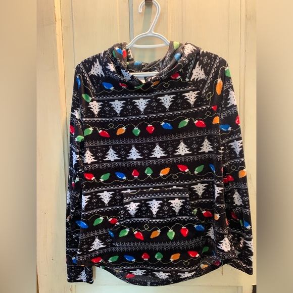 Black Hooded Ugly Christmas Sweater - Picture 1 of 3